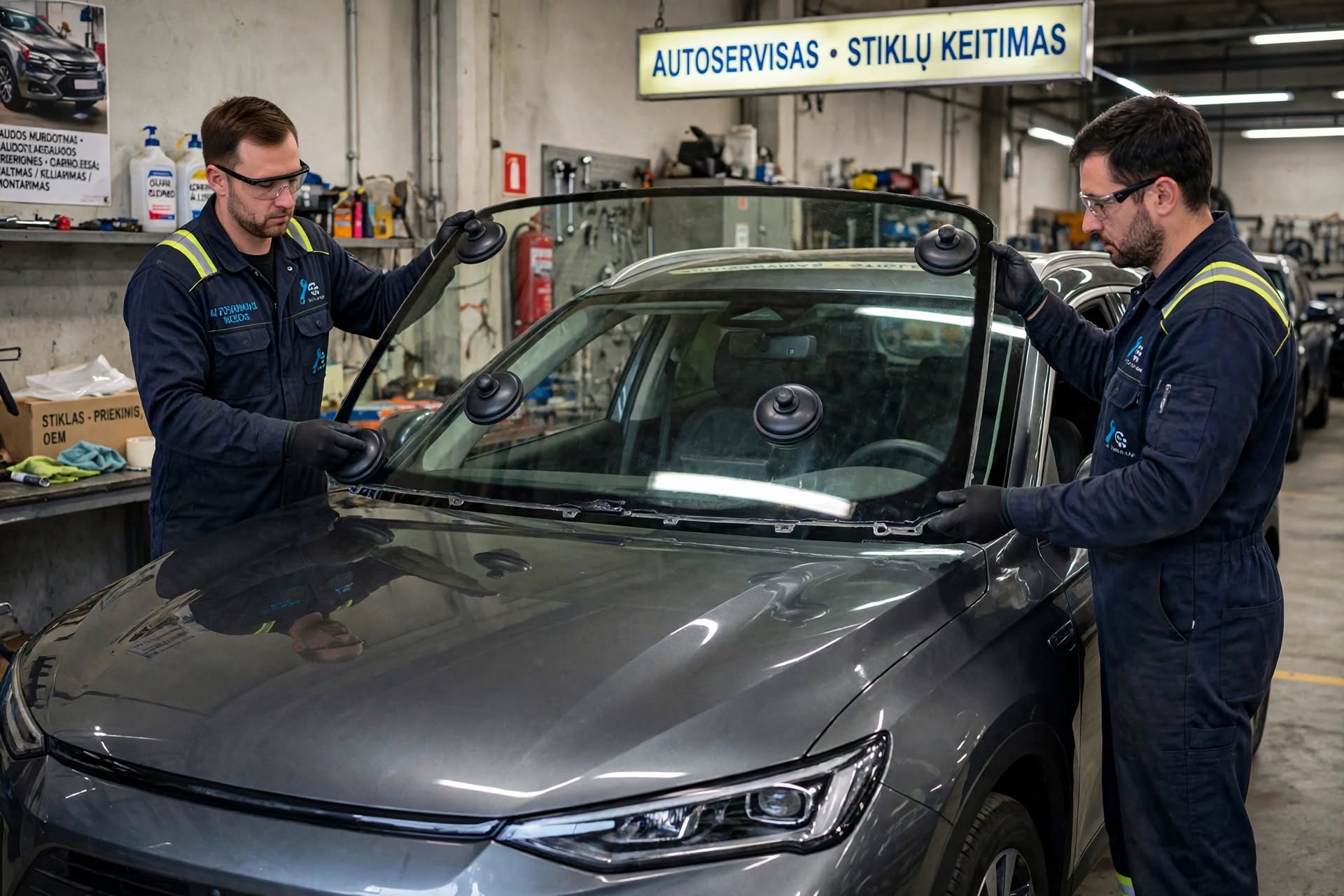 Įskilo priekinis stiklas: remontuoti ar keisti, kol dar nevėlu?